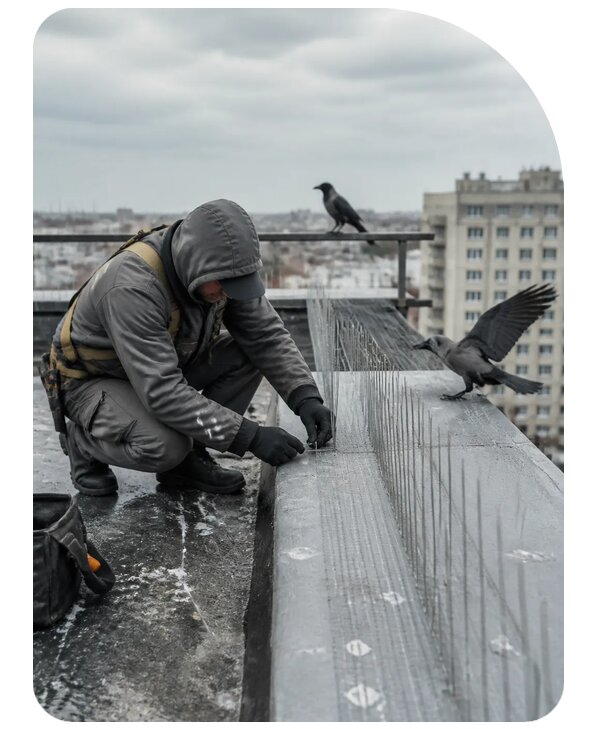 Защита от ворон под ключ в Железногорске по цене от 5111 р. | Сенат-Жлк